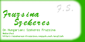 fruzsina szekeres business card